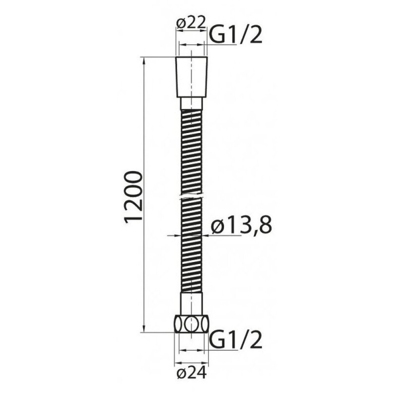 Душевой шланг Cezares CZR-FMDC2-120-02, 120 см, металл, бронза