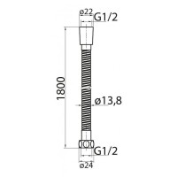 Душевой шланг Cezares CZR-FMDC2-180-02, 180 см, металл, бронза