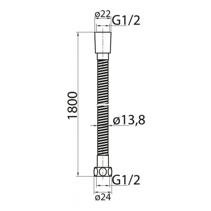 Душевой шланг Cezares CZR-FMDC2-180-02, 180 см, металл, бронза