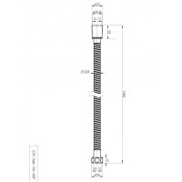 Душевой шланг Cezares 150 см, черный матовый, CZR-FMM-150-NOP