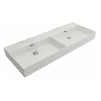 Раковина Cezares CZR-MIL-120-2-LVB, 120 см, керамика, двойная, белый