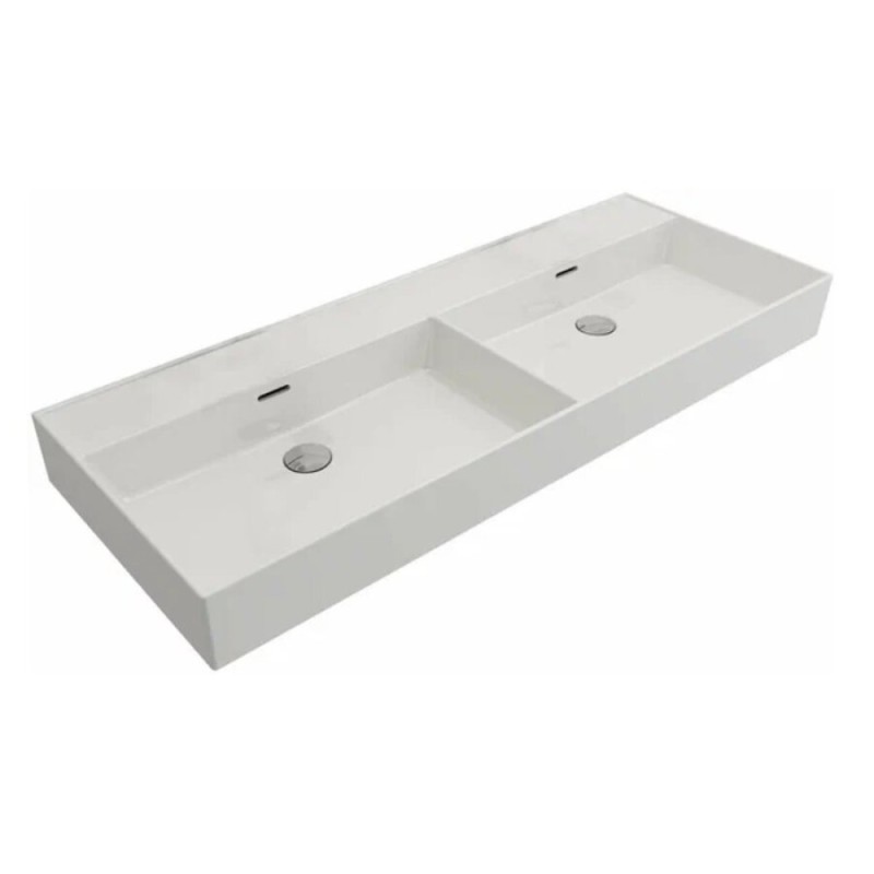 Раковина Cezares CZR-MIL-120-2-LVB, 120 см, керамика, двойная, белый