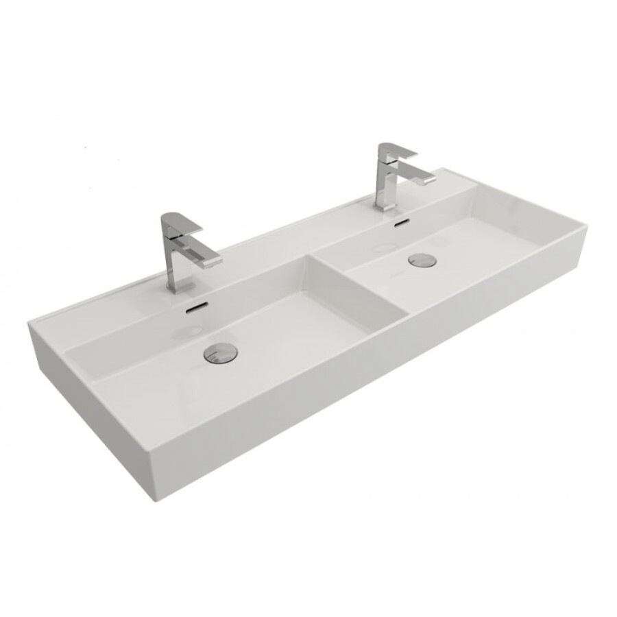 Раковина Cezares CZR-MIL-120-2-LVB, 120 см, керамика, двойная, белый