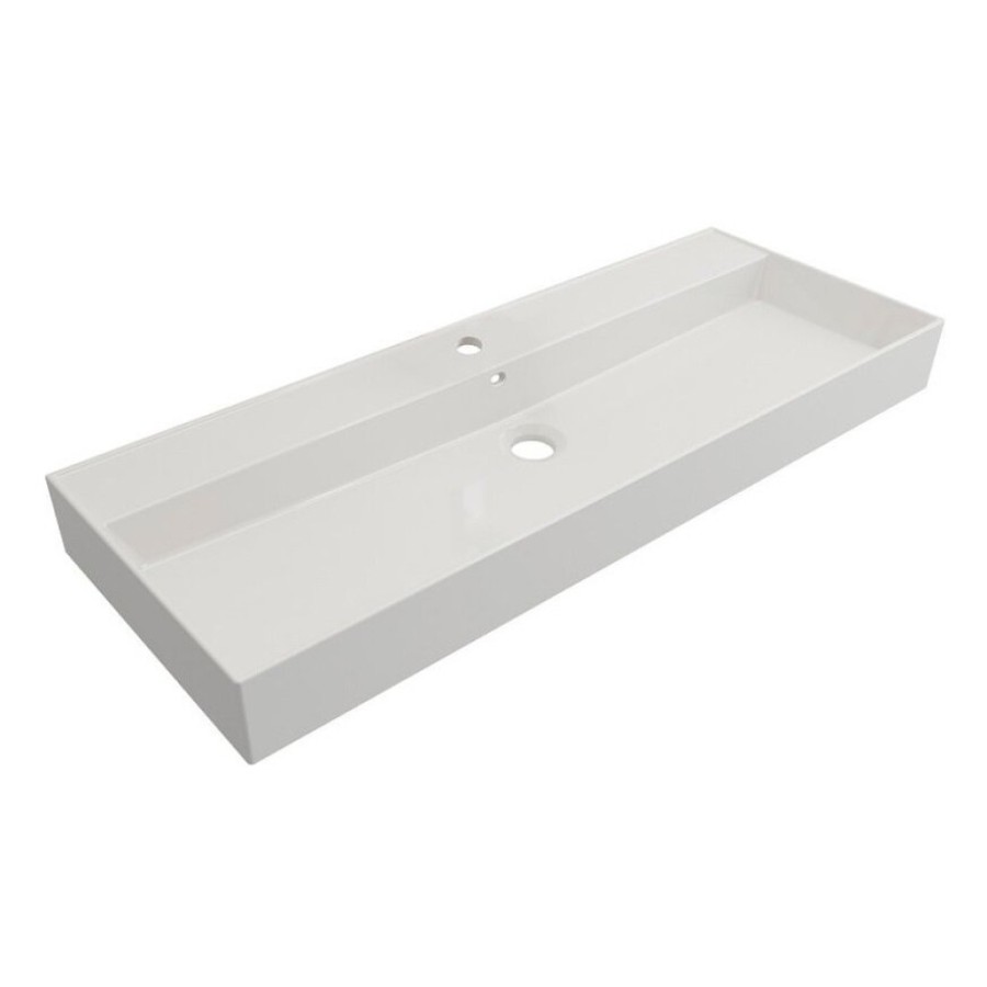 Раковина Cezares CZR-MIL-120-LVB, 120 см, керамика, белый