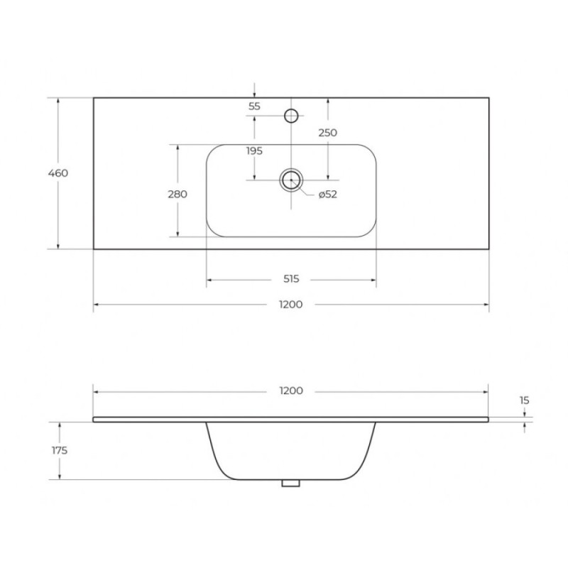Раковина Cezares CZR-NAT-120-LVB, 120 см, керамика, белый