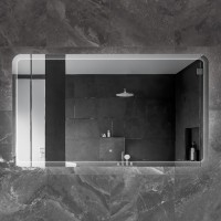 Зеркало Cezares Duet 140 x 80 см, с лазерной гравировкой, контурной подсветкой и сенсорным выключателем, белое, CZR-SPC-DUET-1400-800-LED-TCH