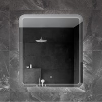 Зеркало Cezares Duet 70 x 80, с лазерной гравировкой, контурной подсветкой и сенсорным выключателем, CZR-SPC-DUET-700-800-LED-TCH