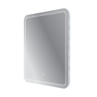 Зеркало Cezares Duet 80 x 80, с лазерной гравировкой, контурной подсветкой и сенсорным выключателем, белое, CZR-SPC-DUET-800-800-LED-TCH