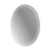 Зеркало Cezares Eco 80 х 80 см, с лазерной гравировкой, контурной подсветкой и сенсорным выключателем, белое, CZR-SPC-ECO-800-LED-TCH