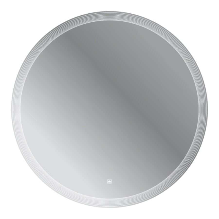 Зеркало Cezares Eco 80 х 80 см, с лазерной гравировкой, контурной подсветкой и сенсорным выключателем, белое, CZR-SPC-ECO-800-LED-TCH