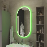 Зеркало Cezares Ellise CZR-SPC-ELS-550-1050-RGB-TCH, 50 см, с подсветкой RGB, цвет белый
