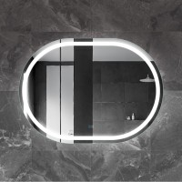 Зеркало Cezsres Glubileo 110 x 80 см, со встроенной подсветкой, сенсорным выключателем и подогревом, белое, CZR-SPC-GIUBILEO-1100-800-TCH-WARM