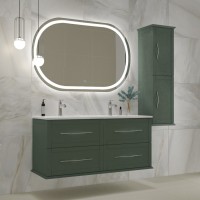 Зеркало Cezares Glubileo 120 x 80 см, со встроенной подсветкой, сенсорным выключателем и подогревом, белое, CZR-SPC-GIUBILEO-1200-800-TCH-WARM