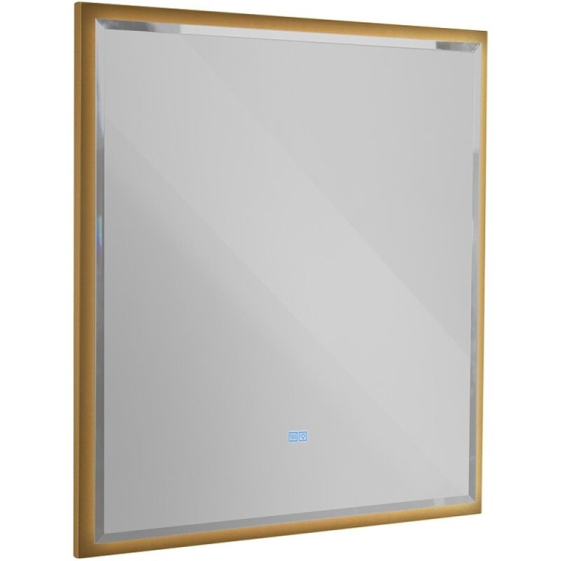 Зеркало интерьерное Cezares Interni CZR-SPC-INT-1000-900-LED-TCH-WARM-BORO, 100 см, с LED подсветкой и сенсорным выключателем, рама золото брашированное
