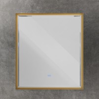 Зеркало интерьерное Cezares Interni CZR-SPC-INT-1000-900-LED-TCH-WARM-BORO, 100 см, с LED подсветкой и сенсорным выключателем, рама золото брашированное