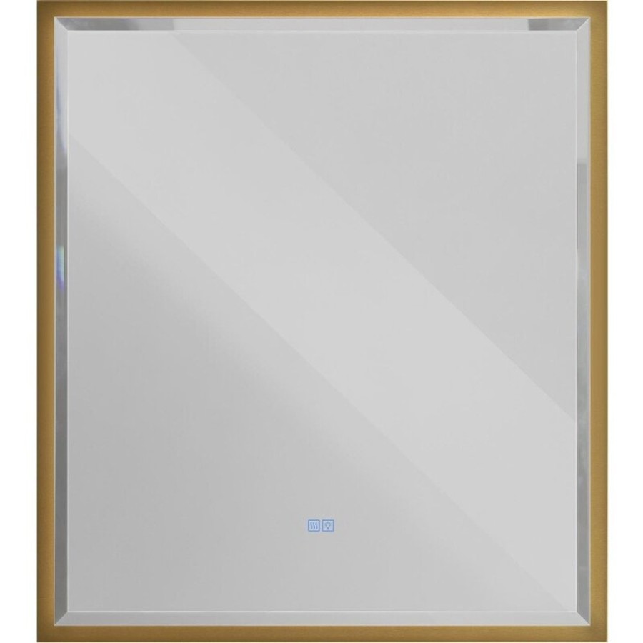 Зеркало интерьерное Cezares Interni CZR-SPC-INT-1000-900-LED-TCH-WARM-BORO, 100 см, с LED подсветкой и сенсорным выключателем, рама золото брашированное