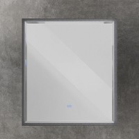 Зеркало интерьерное Cezares Interni CZR-SPC-INT-1000-900-LED-TCH-WARM-TIT, 100 см, с LED подсветкой и сенсорным выключателем, рама титан