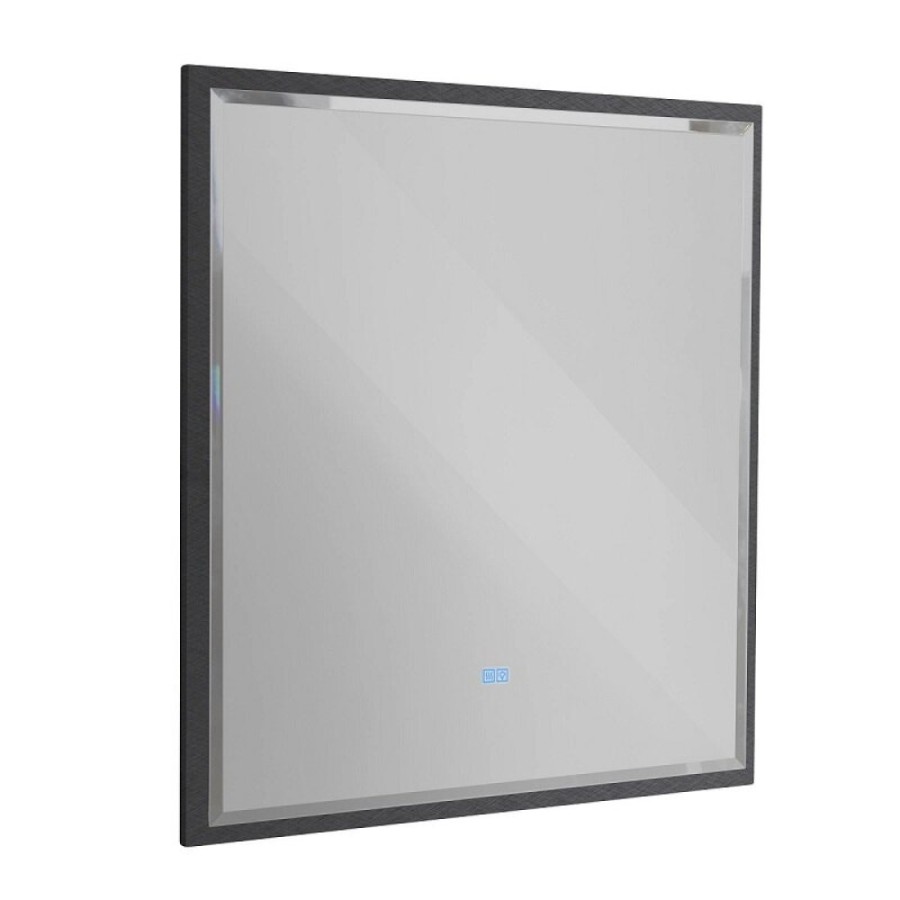 Зеркало интерьерное Cezares Interni CZR-SPC-INT-1000-900-LED-TCH-WARM-TIT, 100 см, с LED подсветкой и сенсорным выключателем, рама титан