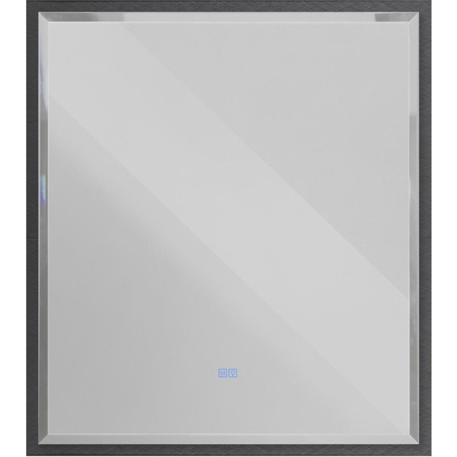 Зеркало интерьерное Cezares Interni CZR-SPC-INT-800-900-LED-TCH-WARM-TIT, 80 см, с LED подсветкой и сенсорным выключателем, титан