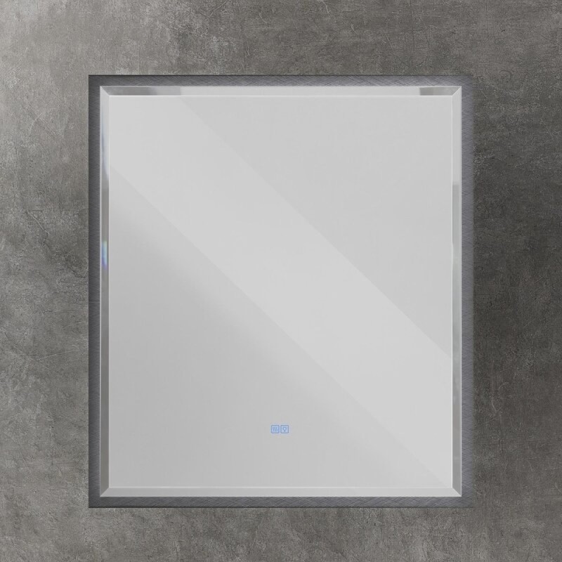Зеркало интерьерное Cezares Interni CZR-SPC-INT-800-900-LED-TCH-WARM-TIT, 80 см, с LED подсветкой и сенсорным выключателем, титан