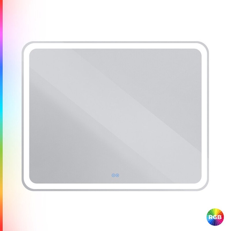 Зеркало Cezares Multicolore CZR-SPC-MC-1000-800-RGB-TCH, 100 см, с разноцветной подсветкой и сенсорным выключателем, с памятью