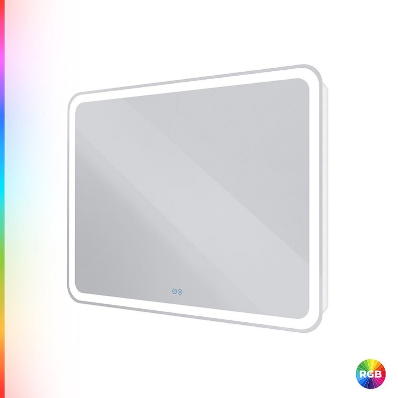 Зеркало Cezares Multicolore CZR-SPC-MC-1000-800-RGB-TCH, 100 см, с разноцветной подсветкой и сенсорным выключателем, с памятью
