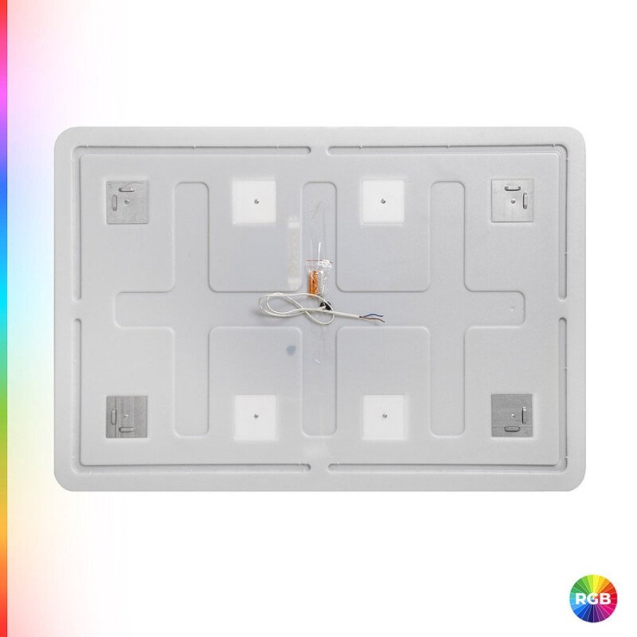Зеркало Cezares Multicolore CZR-SPC-MC-1000-800-RGB-TCH, 100 см, с разноцветной подсветкой и сенсорным выключателем, с памятью