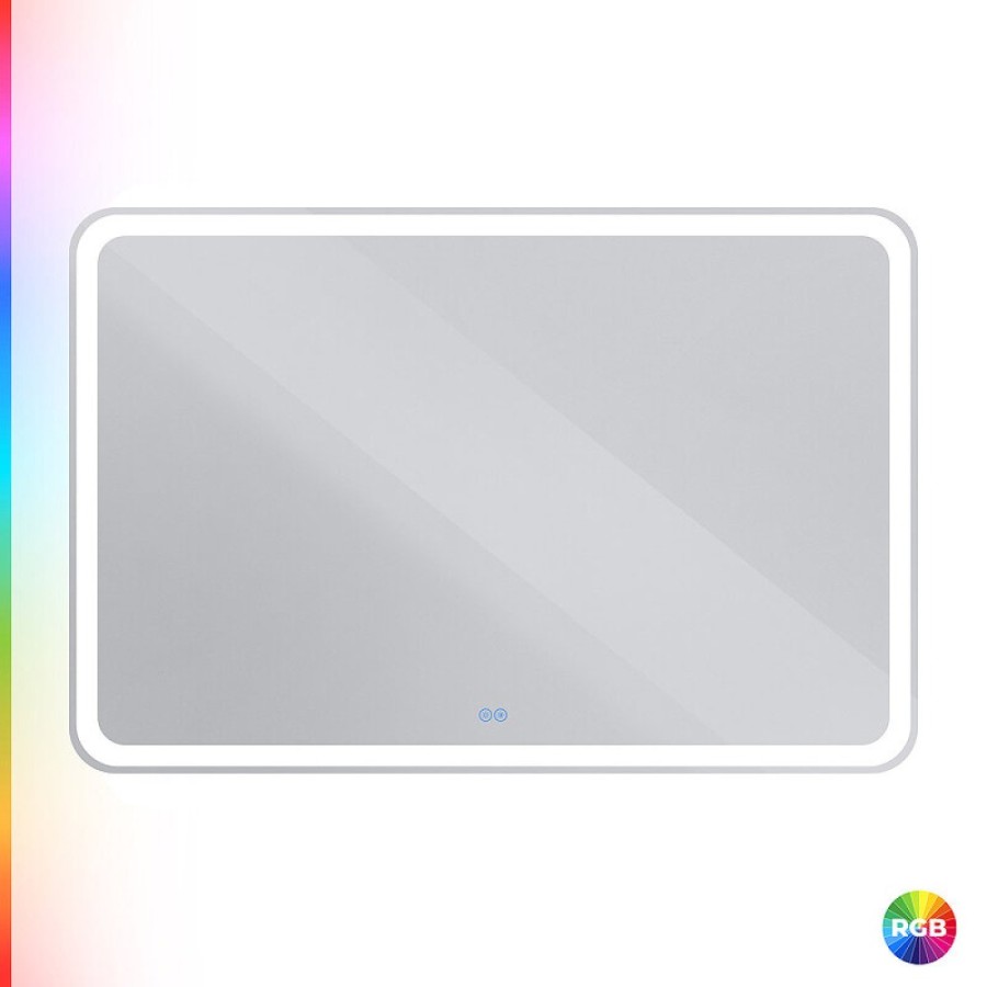 Зеркало Cezares Multicolore CZR-SPC-MC-1200-800-RGB-TCH, 120 см, с разноцветной подсветкой и сенсорным выключателем, с памятью