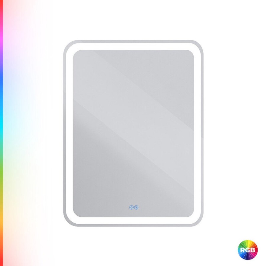 Зеркало Cezares Multicolore CZR-SPC-MC-600-800-RGB-TCH, 60 см, с разноцветной подсветкой и сенсорным выключателем, с памятью