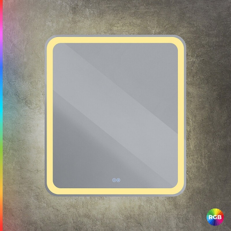 Зеркало Cezares Multicolore CZR-SPC-MC-700-800-RGB-TCH, 70 см, с разноцветной подсветкой и сенсорным выключателем, с памятью