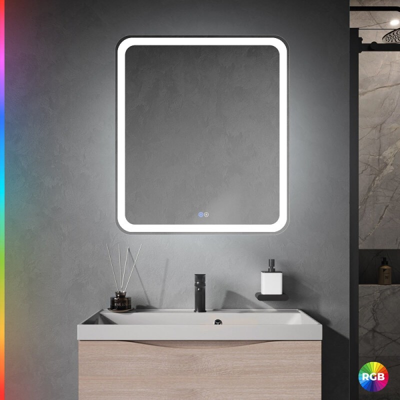 Зеркало Cezares Multicolore CZR-SPC-MC-700-800-RGB-TCH, 70 см, с разноцветной подсветкой и сенсорным выключателем, с памятью