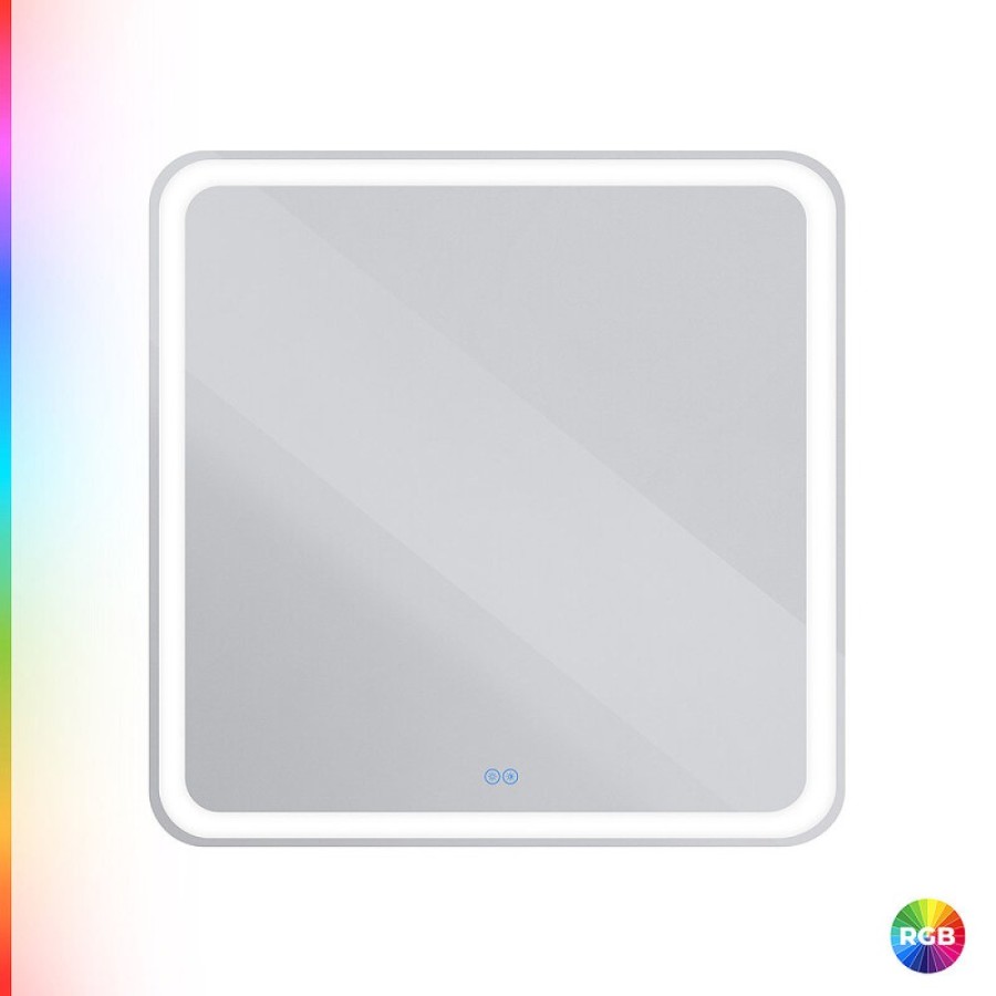 Зеркало Cezares Multicolore CZR-SPC-MC-800-800-RGB-TCH, 80 см, с разноцветной подсветкой и сенсорным выключателем, с памятью