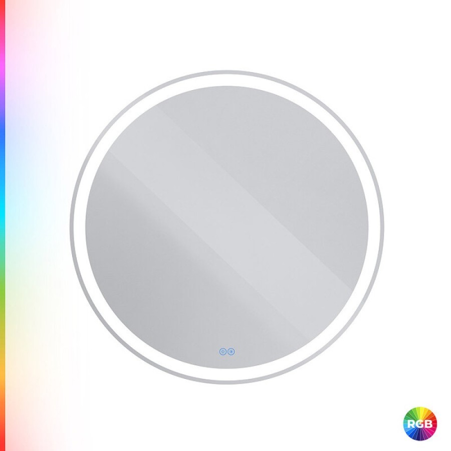 Зеркало Cezares Multicolore CZR-SPC-MC-800-RGB-TCH, 80 см, с разноцветной подсветкой и сенсорным выключателем, с памятью