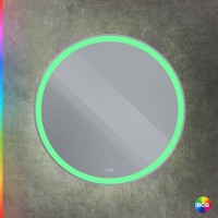Зеркало Cezares Multicolore CZR-SPC-MC-800-RGB-TCH, 80 см, с разноцветной подсветкой и сенсорным выключателем, с памятью