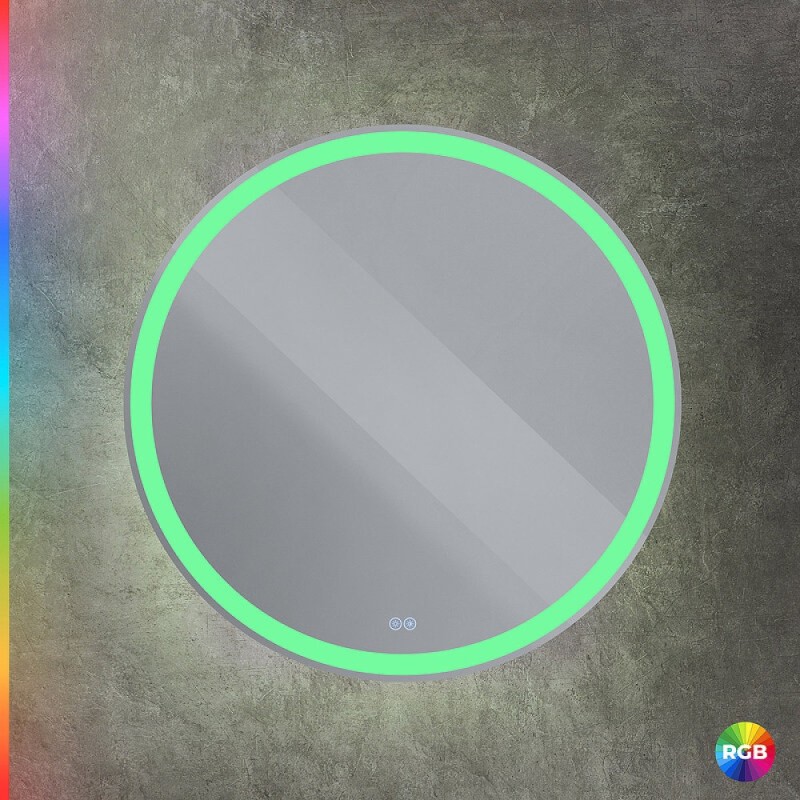 Зеркало Cezares Multicolore CZR-SPC-MC-800-RGB-TCH, 80 см, с разноцветной подсветкой и сенсорным выключателем, с памятью