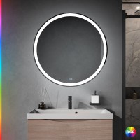 Зеркало Cezares Multicolore CZR-SPC-MC-800-RGB-TCH, 80 см, с разноцветной подсветкой и сенсорным выключателем, с памятью