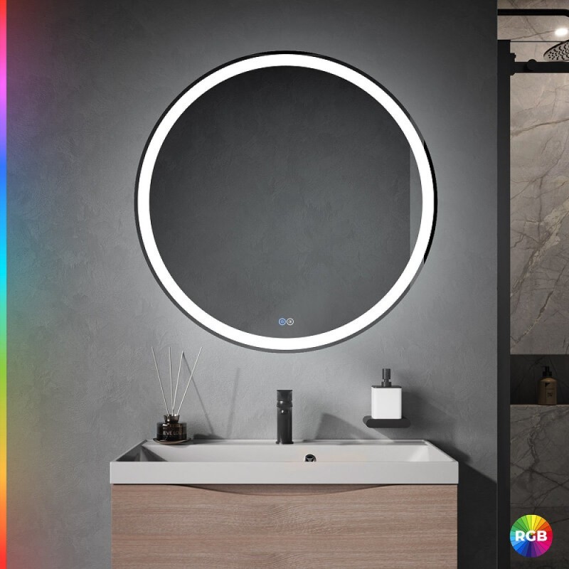 Зеркало Cezares Multicolore CZR-SPC-MC-800-RGB-TCH, 80 см, с разноцветной подсветкой и сенсорным выключателем, с памятью