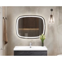 Зеркало Cezares Molveno 100 x 90 см, со встроенной подсветкой и датчиком движения, белое, CZR-SPC-MOLVENO-1000-800-MOV