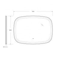 Зеркало Cezares Molveno 110 x 80 см, со встроенной подсветкой и датчиком движения, CZR-SPC-MOLVENO-1100-800-MOV