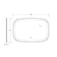 Зеркало Cezares Molveno 120 x 80 см, со встроенной подсветкой и датчиком движения, CZR-SPC-MOLVENO-1200-800-MOV