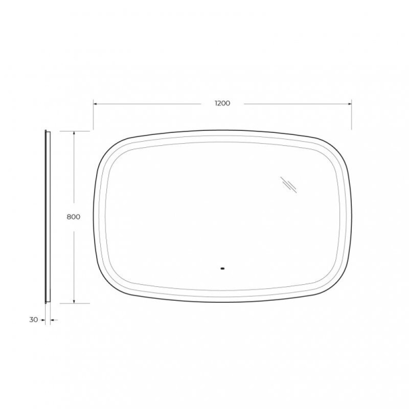 Зеркало Cezares Molveno 120 x 80 см, со встроенной подсветкой и датчиком движения, CZR-SPC-MOLVENO-1200-800-MOV