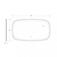 Зеркало Cezares Molveno 140 x 80 см, со встроенной подсветкой и датчиком движения, белое, CZR-SPC-MOLVENO-1400-800-MOV
