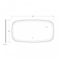 Зеркало Cezares Molveno 150 x 80 см, со встроенной подсветкой и датчиком движения, белое, CZR-SPC-MOLVENO-1500-800-MOV