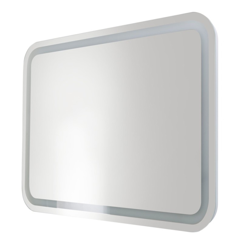 Зеркало Cezares Stylus 100 x 70 см, со встроенной подсветкой, сенсорным выключателем и подогревом, белое, CZR-SPC-STYLUS-1000-700-TCH-WARM