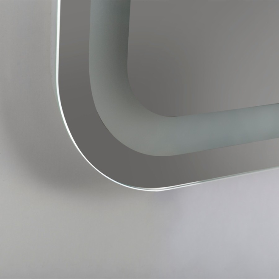 Зеркало Cezares Stylus 120 x 70 см, со встроенной подсветкой, сенсорным выключателем и подогревом, белое, CZR-SPC-STYLUS-1200-700-TCH-WARM