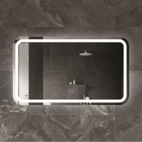 Зеркало Cezares Stylus 120 x 70 см, со встроенной подсветкой, сенсорным выключателем и подогревом, белое, CZR-SPC-STYLUS-1200-700-TCH-WARM