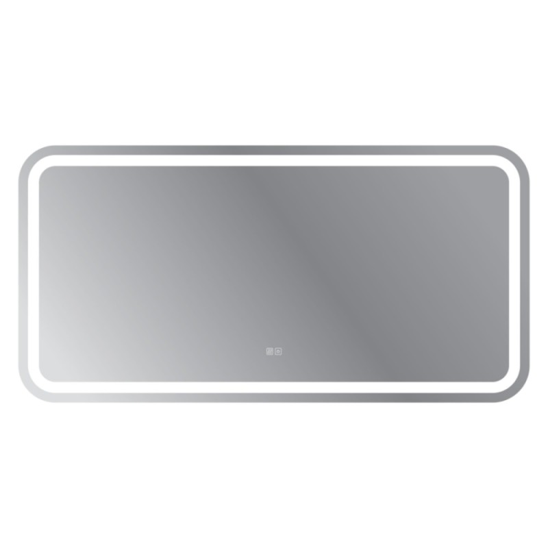 Зеркало Cezares Stylus 140 x 70, со встроенной подсветкой, сенсорным выключателем и подогревом, белое, CZR-SPC-STYLUS-1400-700-TCH-WARM