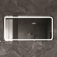 Зеркало Cezares Stylus 140 x 70, со встроенной подсветкой, сенсорным выключателем и подогревом, белое, CZR-SPC-STYLUS-1400-700-TCH-WARM