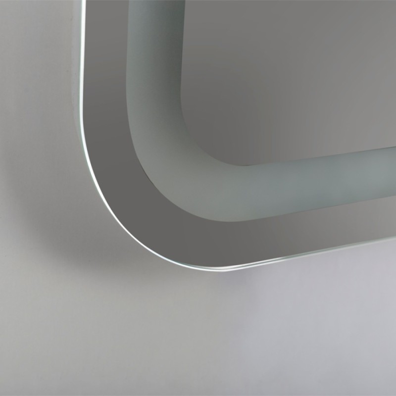 Зеркало Cezares Stylus 150 x 70 см, со встроенной подсветкой, сенсорным выключателем и подогревом, белое, CZR-SPC-STYLUS-1500-700-TCH-WARM