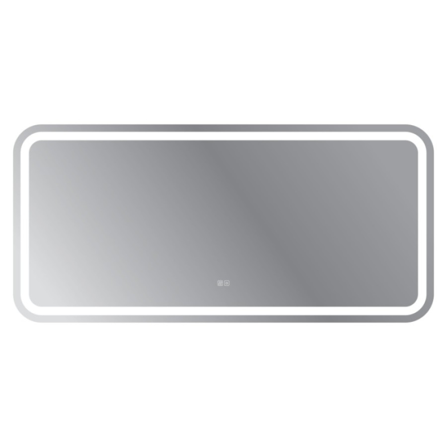 Зеркало Cezares Stylus 150 x 70 см, со встроенной подсветкой, сенсорным выключателем и подогревом, белое, CZR-SPC-STYLUS-1500-700-TCH-WARM